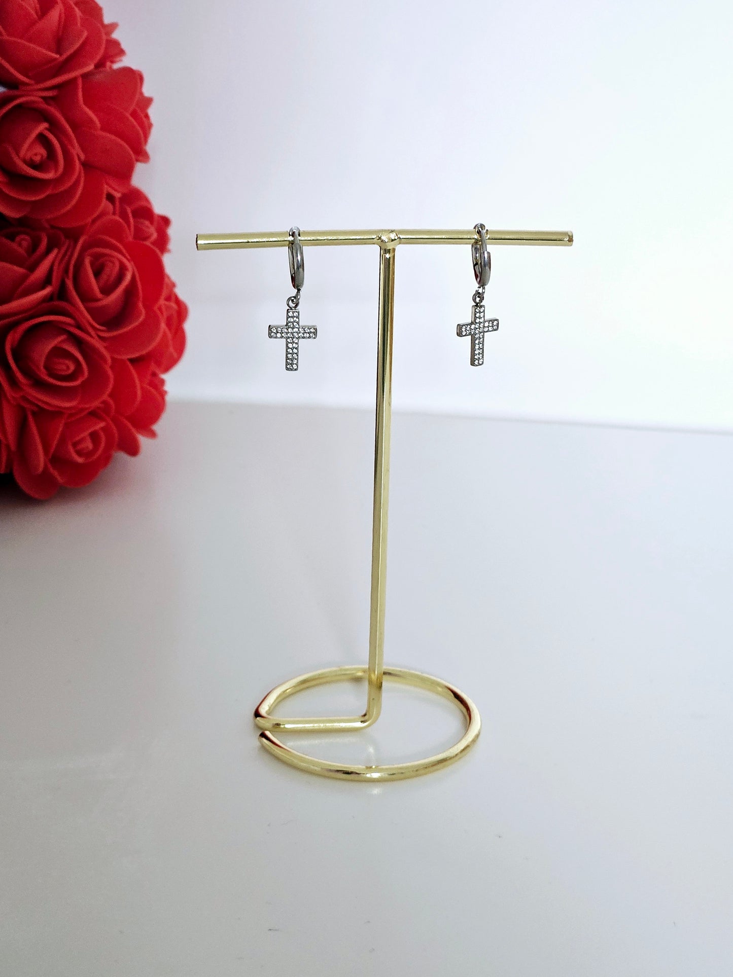 BOUCLE D'OREILLES CROIX