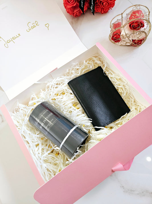 COFFRET PARFUM, RANGE DOCUMENT CUIR