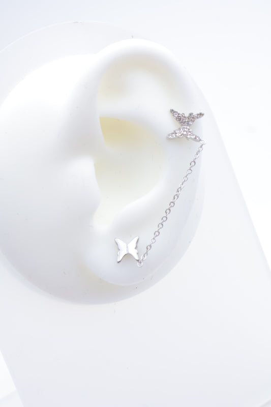 BOUCLE D'OREILLES MONO PAPILLON