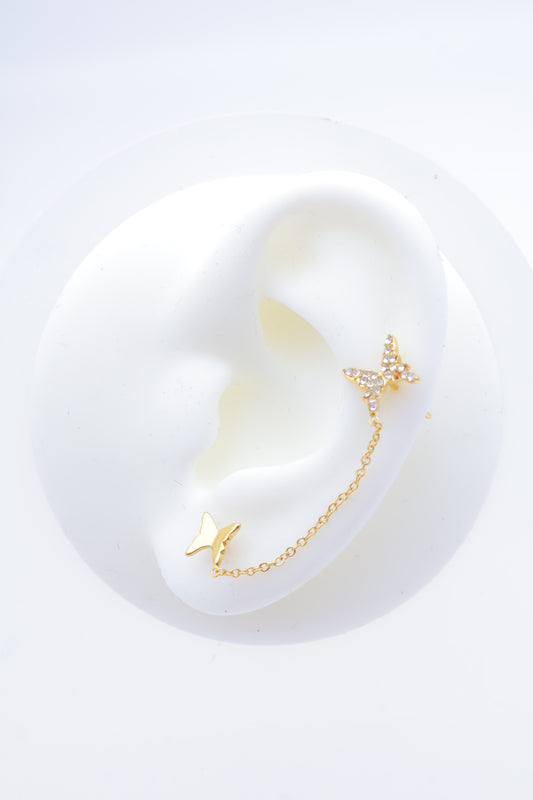 BOUCLE D'OREILLES MONO PAPILLON