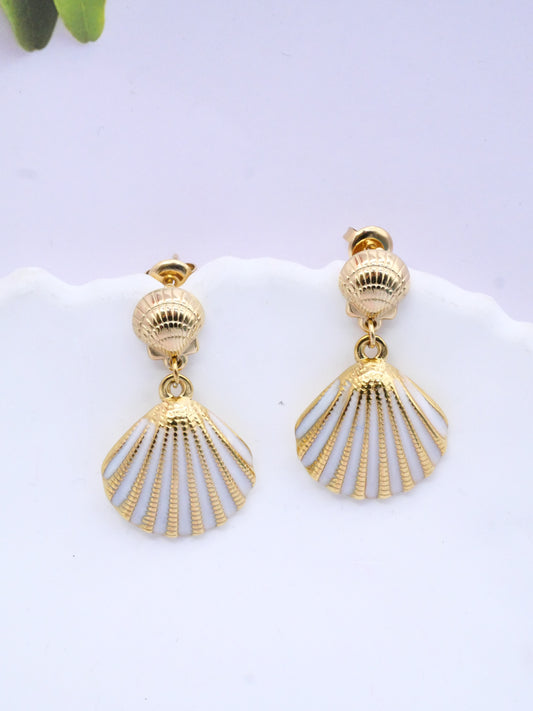 BOUCLE D'OREILLES COQUILLAGE COULEURS