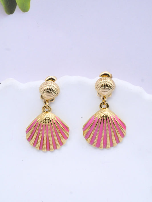 BOUCLE D'OREILLES COQUILLAGE COULEURS