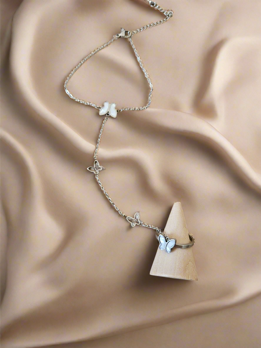 BRACELET BAGUE PAPILLON