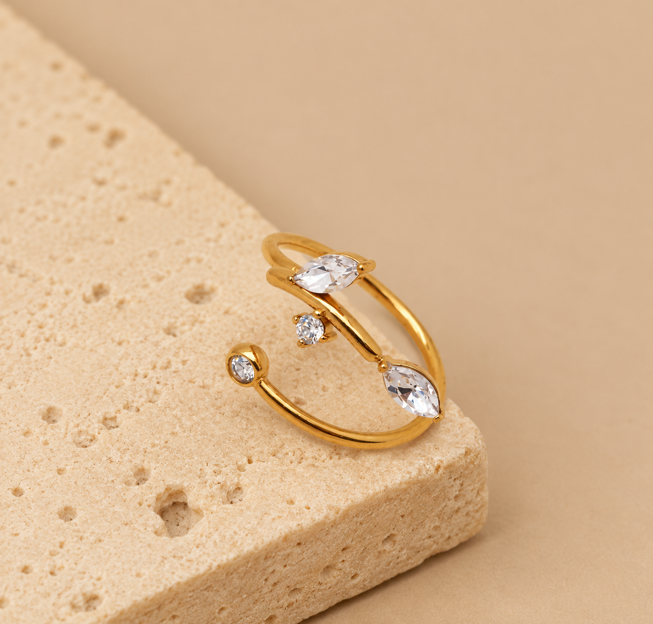 Bague Élina dorée