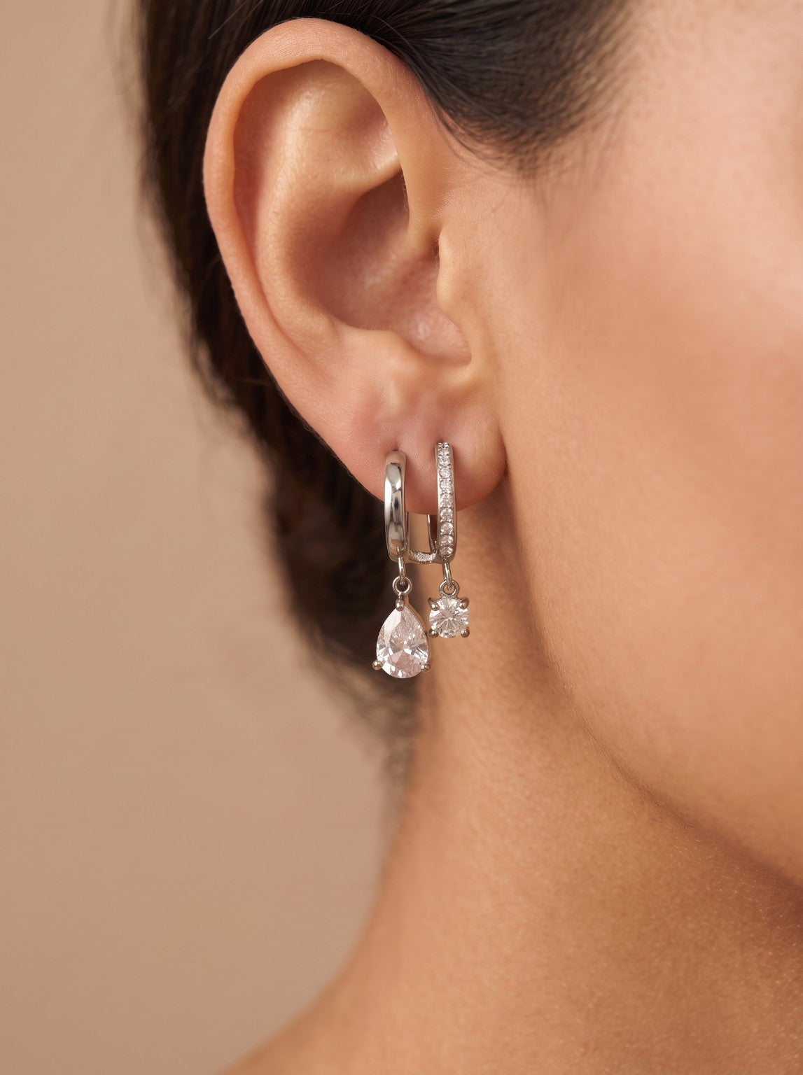 Boucles d’oreilles Soléane – Argentées