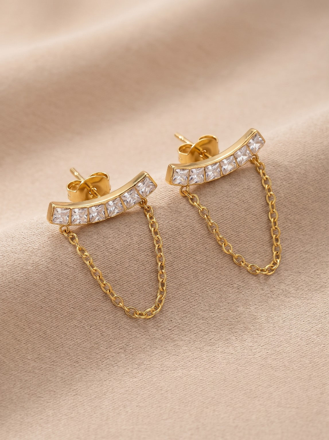 Paire de boucles d'oreilles Soléane dorées