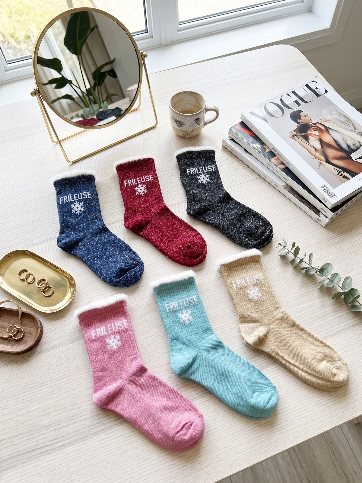 Chaussettes brillantes