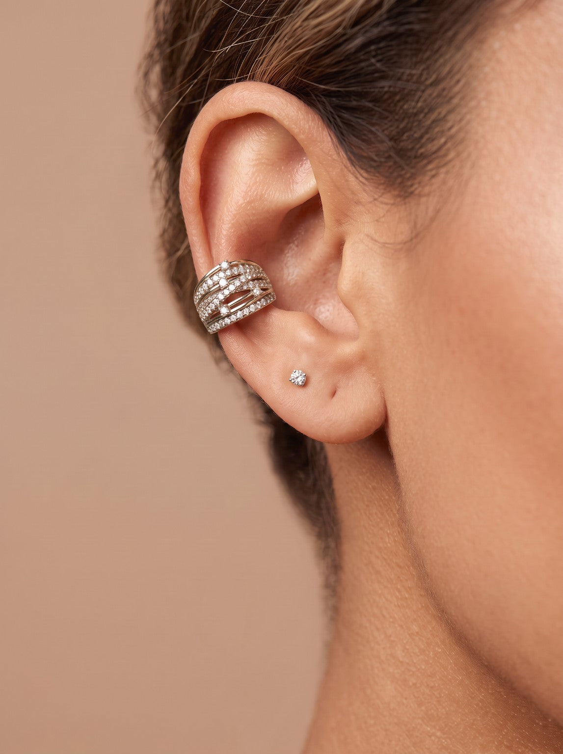 Ear cuff Soléna argenté
