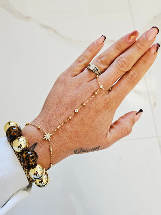 BRACELET BAGUE ETOILE