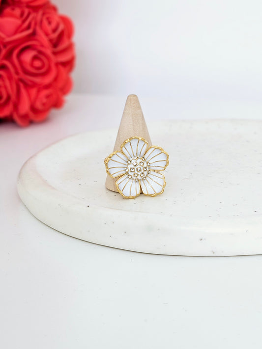 BAGUE FLEURS COULEURS