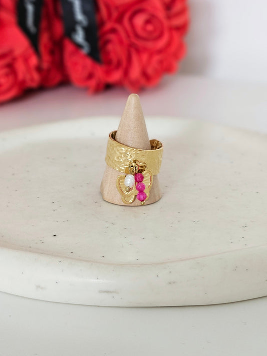 BAGUE PERLE PAPILLON