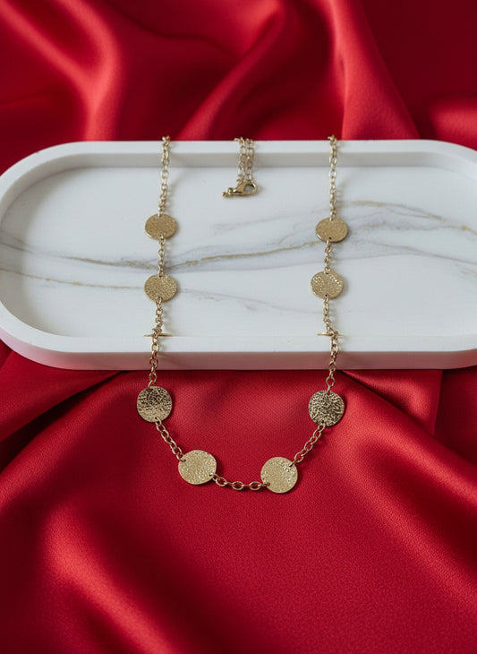 SAUTOIR FEUILLE D'OR